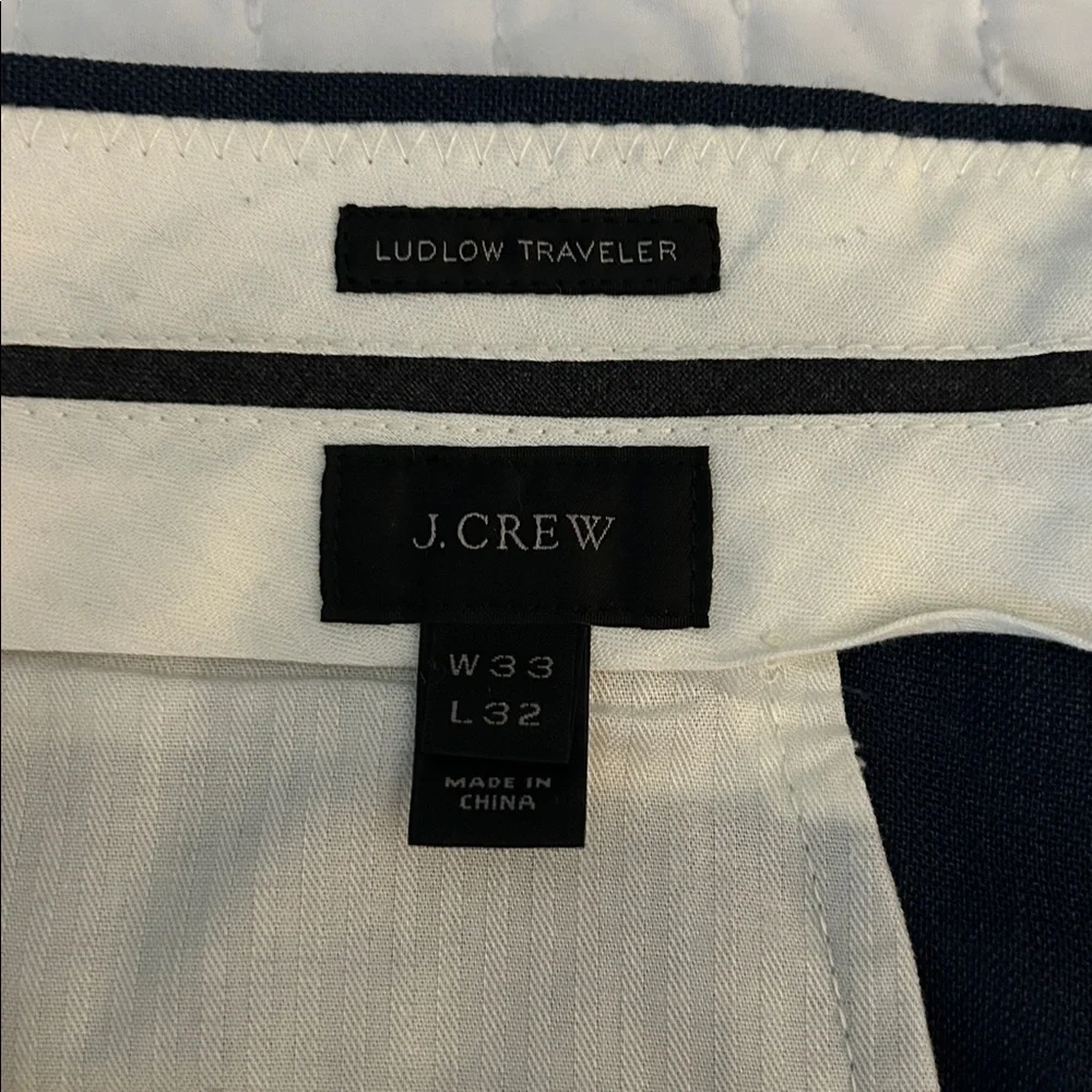 J. Crew Navy Ludlow Traveler Pants, Mens size W33 L32